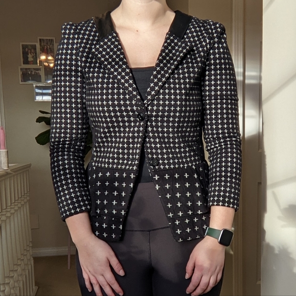 Anthropologie Cartonnier Black Cross Jacket - Picture 2 of 10